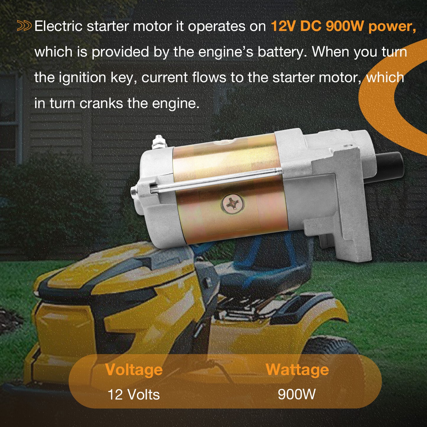 Electric Starter Motor Fit for MTD Cub Cadet 679cc Engines 4Q78HU 8Q78HU 8Q78HUA