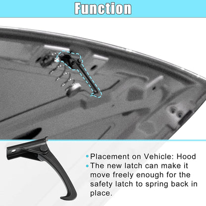 Hood Safety Catch Latch Hood Lock Hook 55395654AA for Jeep Wrangler 2007-2017