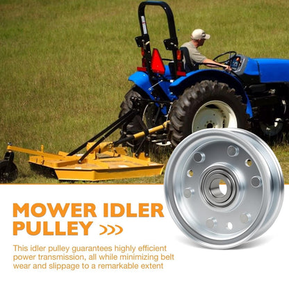 4Pcs 164090 Idler Flat Pulley For RFM Series 4' 5' 6' Finish Mower Lawn Tractor