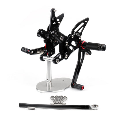 Rearset Rear set Foot pegs Fits for Kawasaki ZX6R ZX 6R 2007-2008 Black