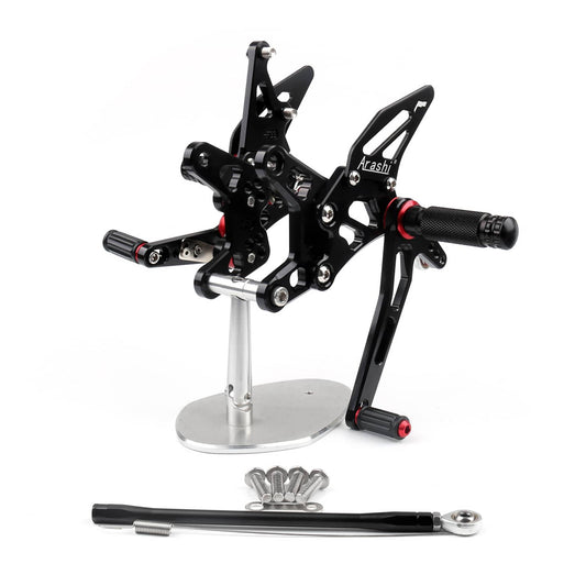 Solid Spare Rearset Rear set Foot pegs Fits for Kawasaki ZX6R ZX 6R 2007-2008 Black