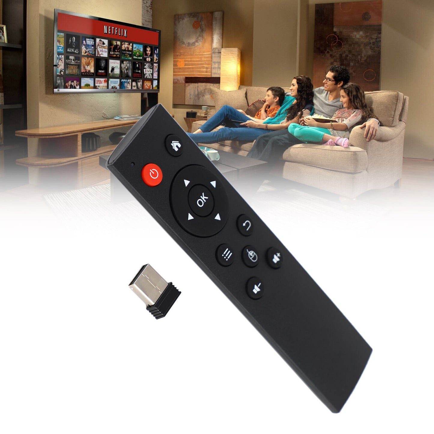 2.4G B Mini Air Mouse Wireless Keyboard Remote Control For HTPC Smart TVBox  NEW
