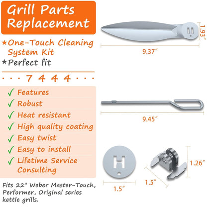 22-1/2-Inch One-Touch Cleaning System Kit for Weber Grill Parts 7444