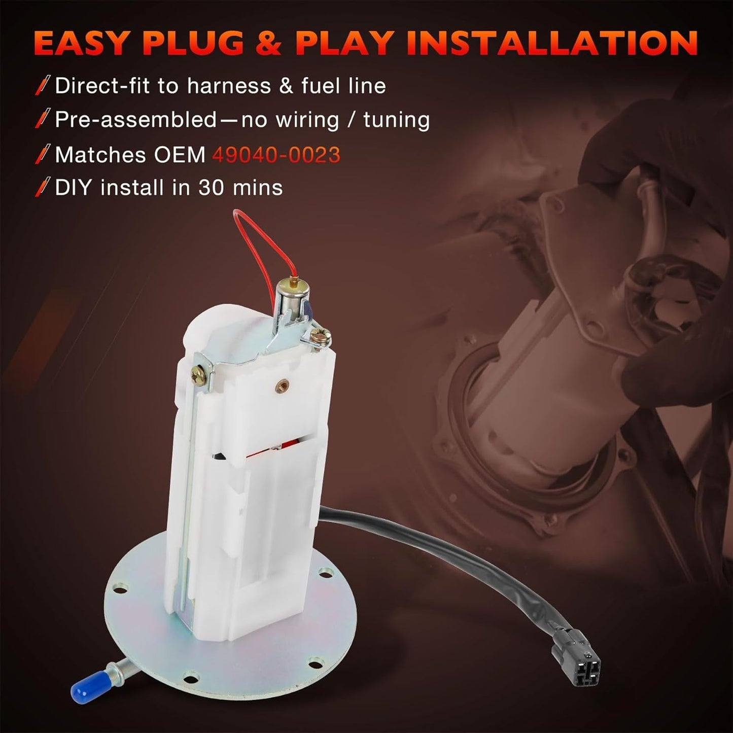 49040-0023 Fuel Pump Assembly Fit 2007-2022 Kawasaki Ninja ZX6R ZX600R ZX636