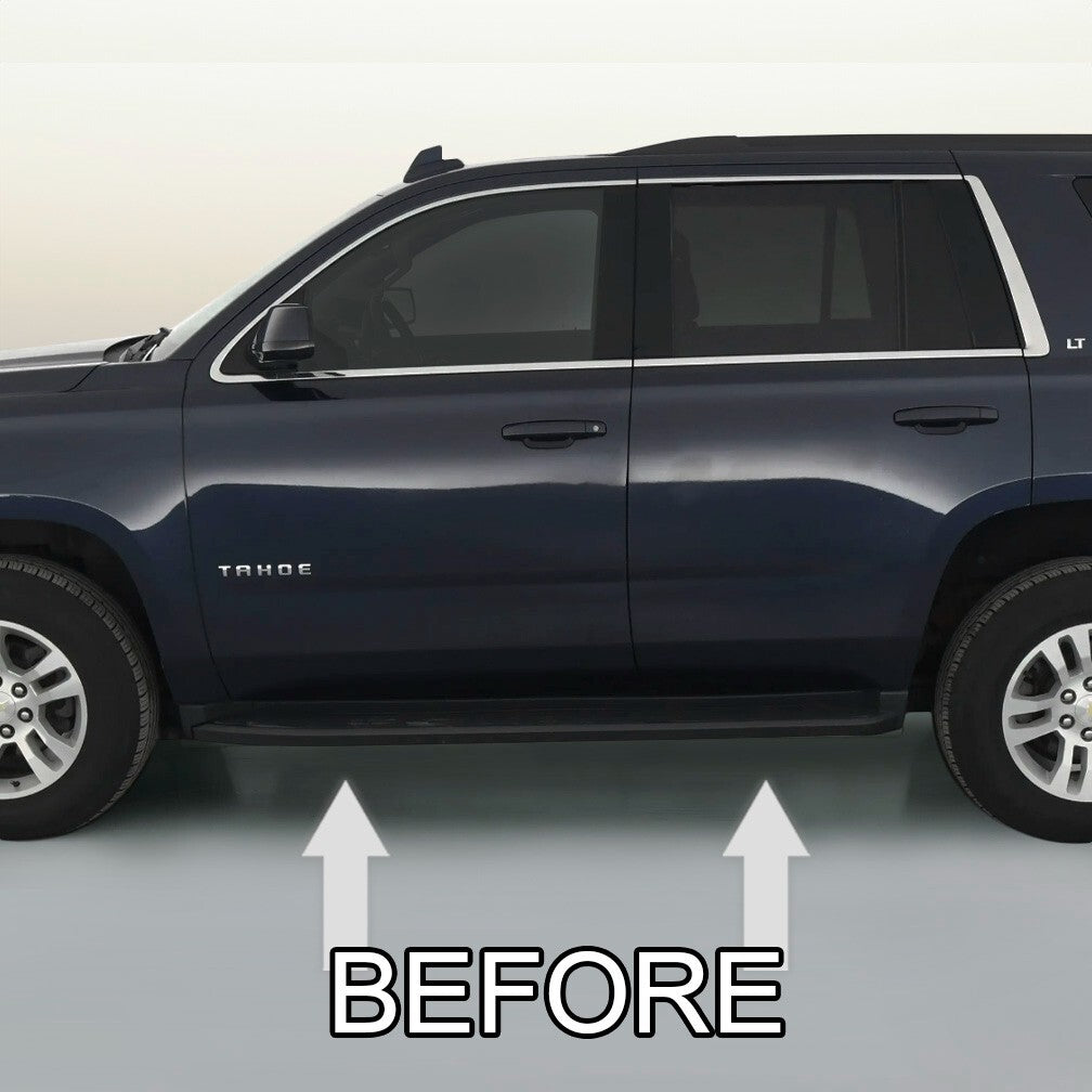 CHROME RUNNING BOARD TRIM MOLDING PACKAGE For 2015-2020 CHEVY TAHOE SUBURBAN