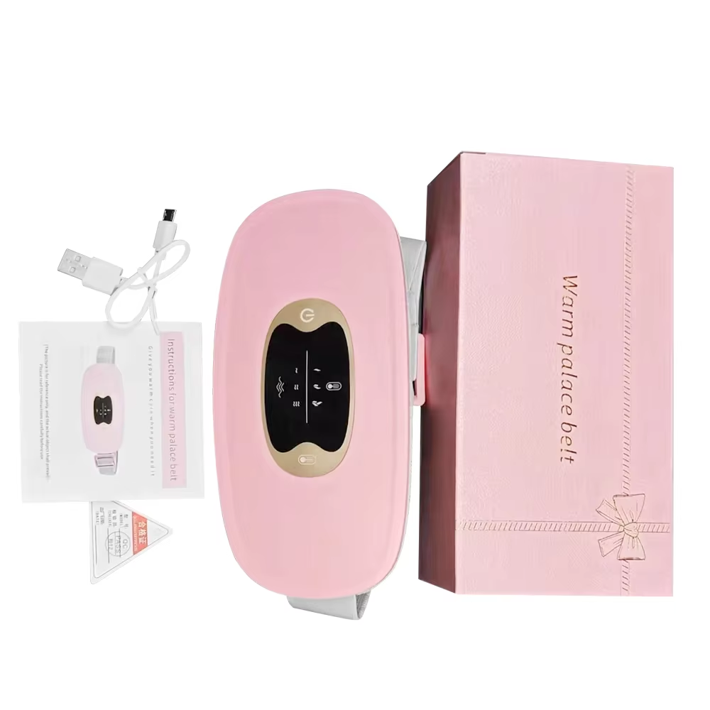 Electric Heating Menstrual Vibration Pad Belt For Period Pain Relief Cramps USB