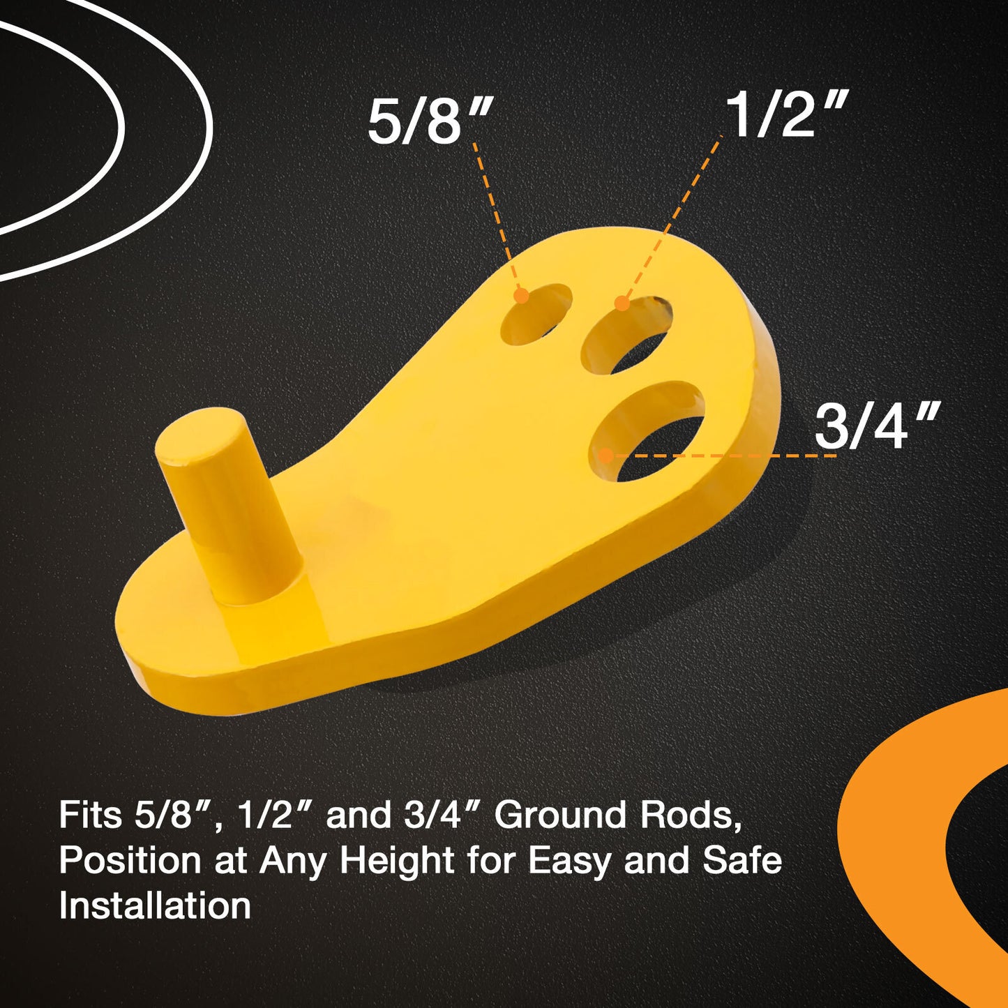 Universal Ground Rod Driver Iron For 5/8 1/2 3/4 Inch Ground Rods All Kinds Soil