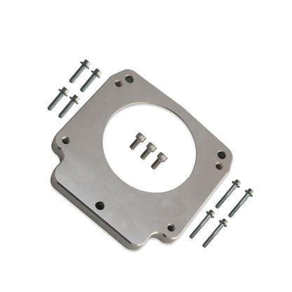 Aluminum Manifold Throttle Body Adapter Plate 3 Bolt Intake to 4 Bolt TB for LS