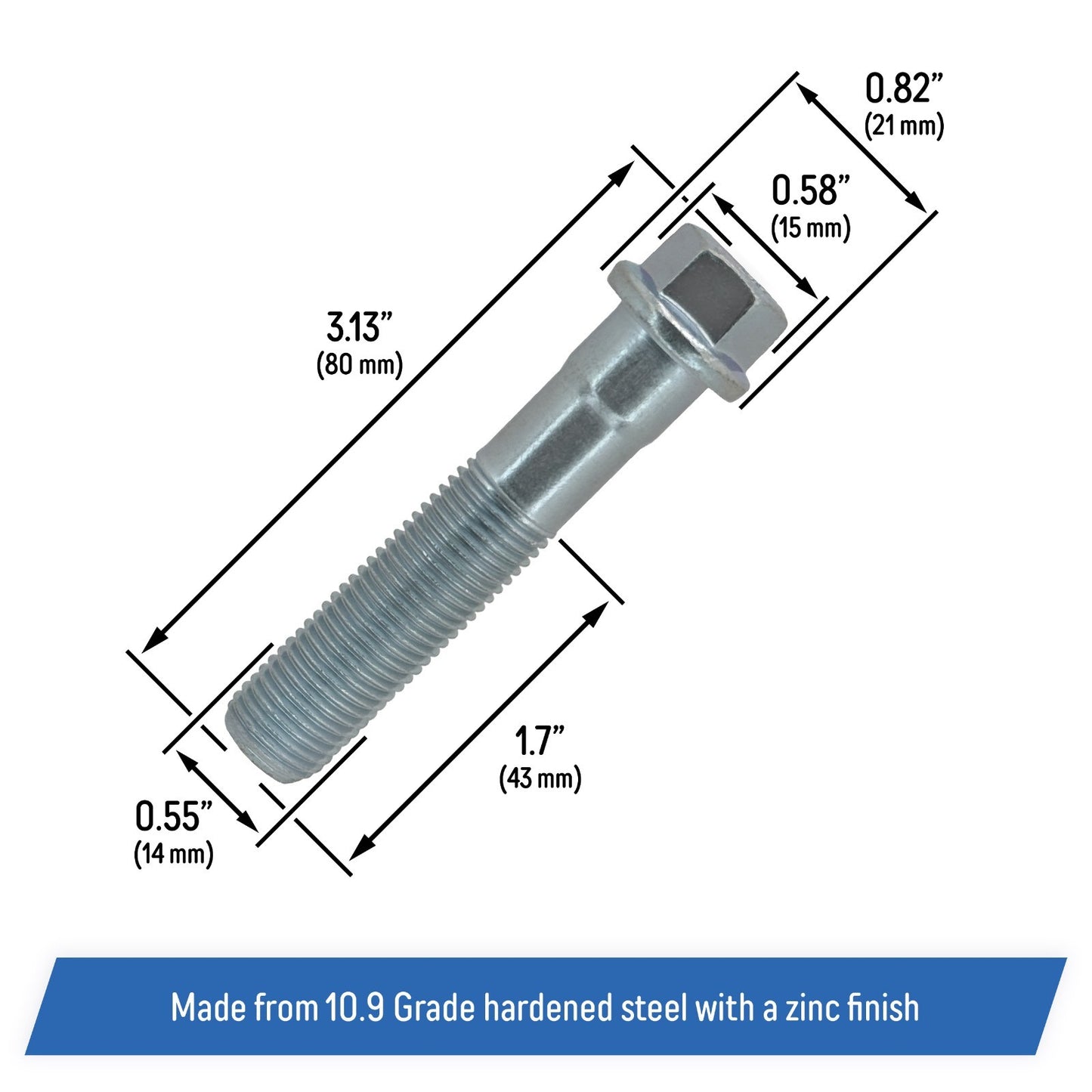 Front Wheel Hub Bolt for Chevy Silverado Express GMC Savana Cadillac Escalade(3)