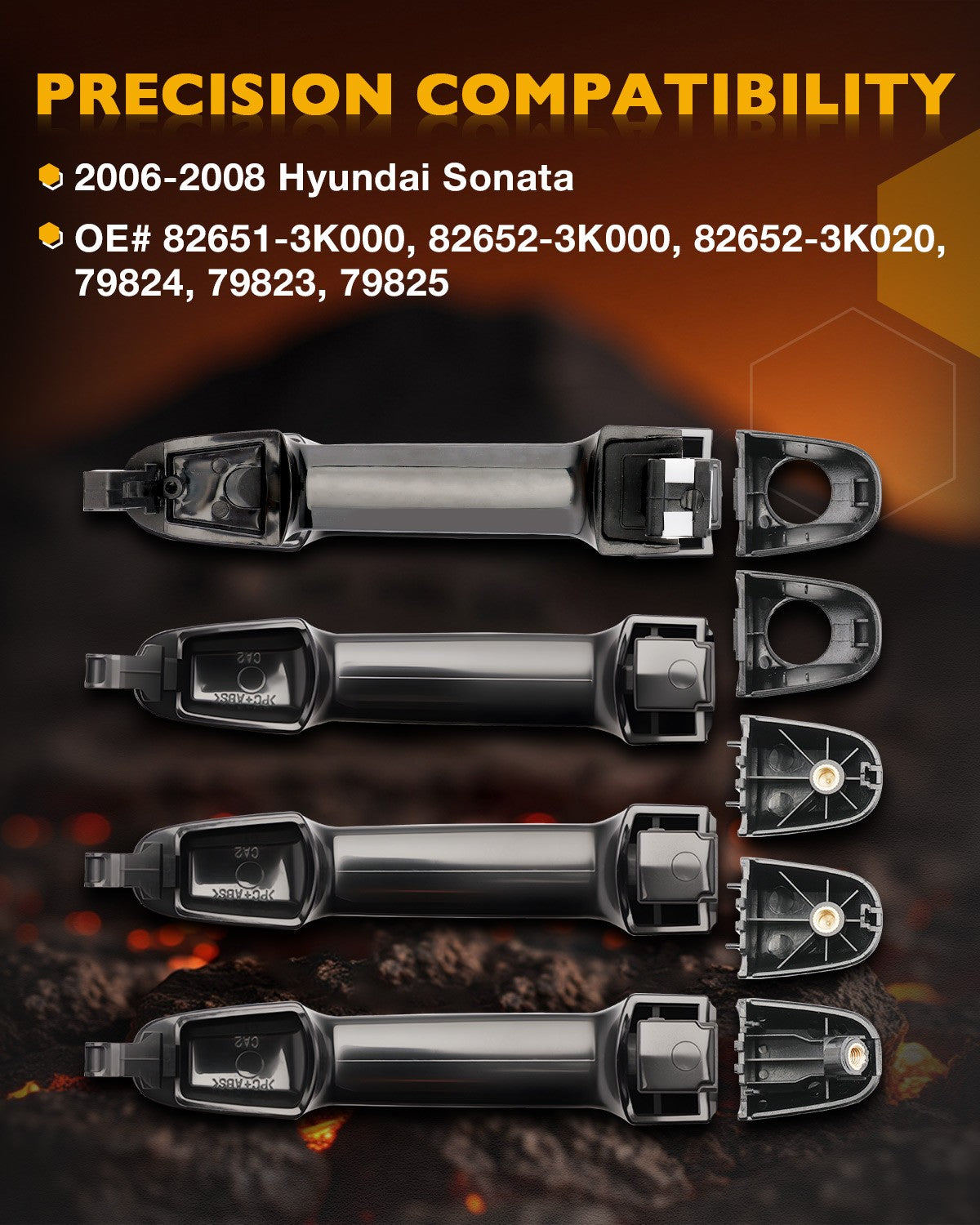 826513K000 Outside Interior Door Handle Set Fit 06-08 Hyundai Sonata Door Handle