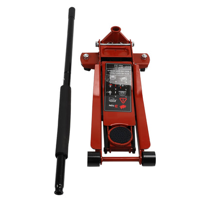3 Ton Aluminum Steel Floor Jack With Dual Pistons Quick Lift Pump Lift Car Auto