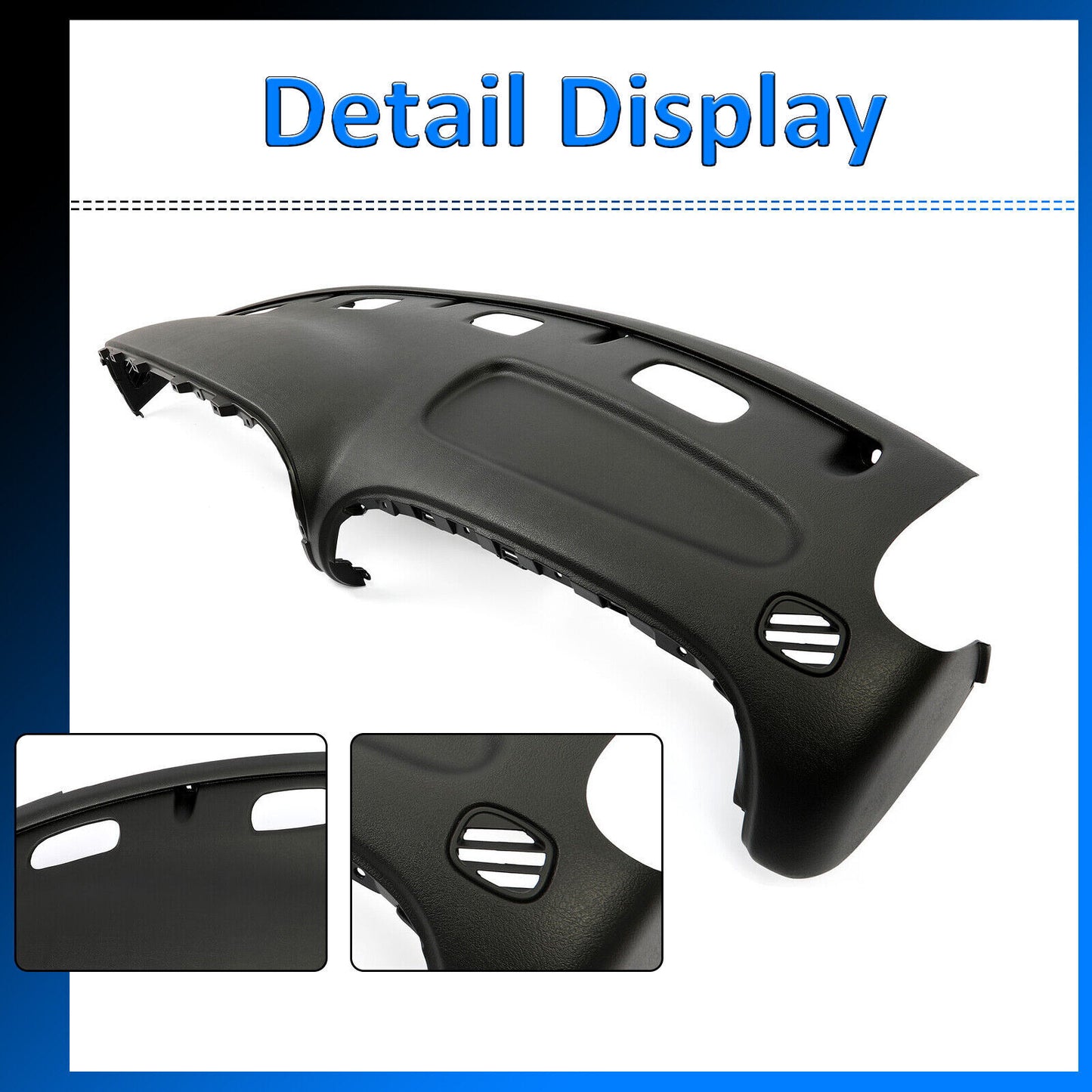 Solid Spare Dash Instrument Panel Pad Replacement Vent For 98-02 01 Dodge Ram 1500 2500 3500