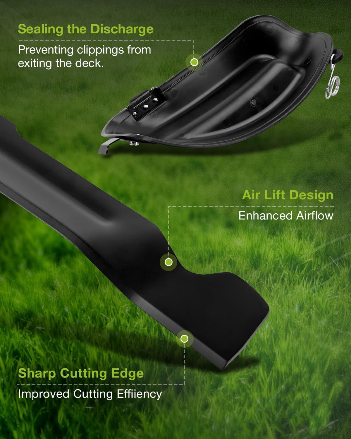 AB4200D Blades & AMP4200 Mulch Plug For EGO Power+ 42" Z6 Zero Turn Riding Mower