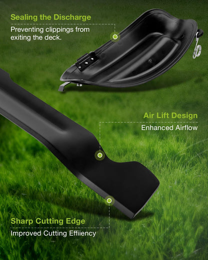 AB4200D Blades & AMP4200 Mulch Plug For EGO Power+ 42" Z6 Zero Turn Riding Mower