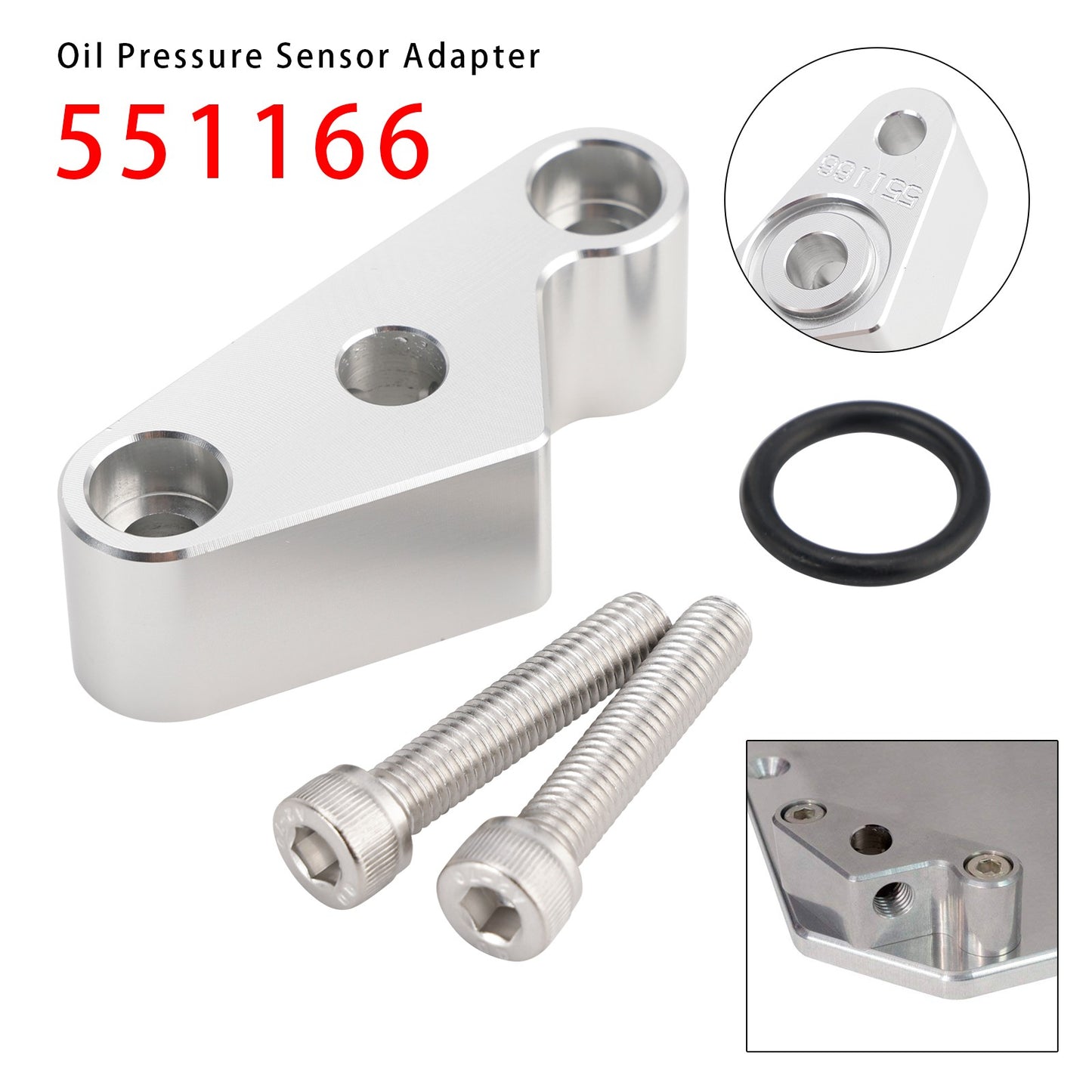 Oil Pressure Sensor Adapter Port 551166 For Gen 5 LT Valley Pan - M12-1.75