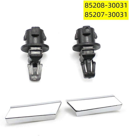 Fit LEXUS GS300 GS350 2006-2011 L&R Car Headlight Washer Nozzle Cover Chrome