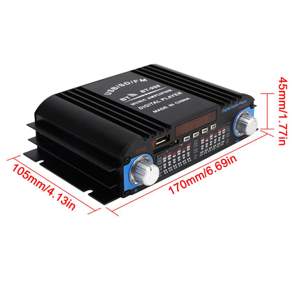 3 in 1 720W 4CH Sm Amplifier 12V 220V Hifi Audio Bluetooth USB SD FM Radio