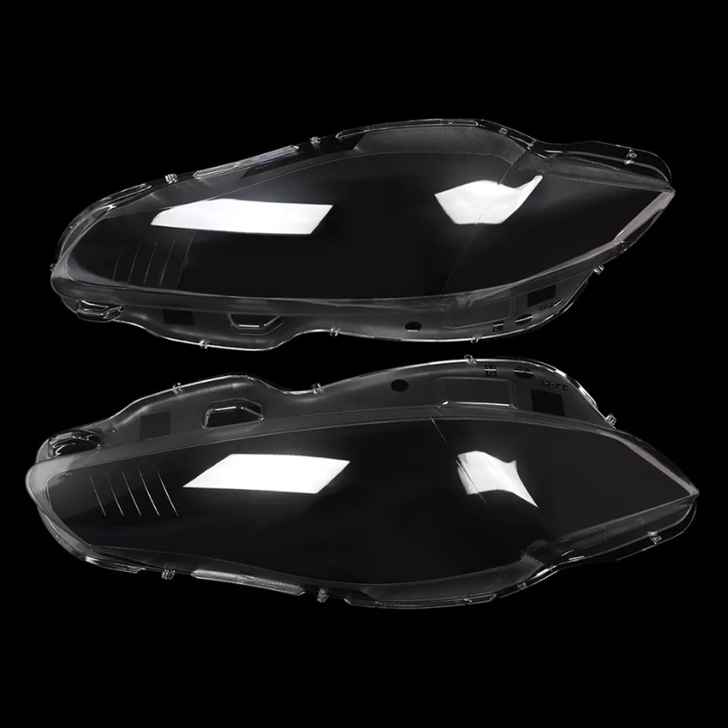 Pair Front Headlight Lens Cover Shell Clear For Jaguar XJ XJL 2010-2019