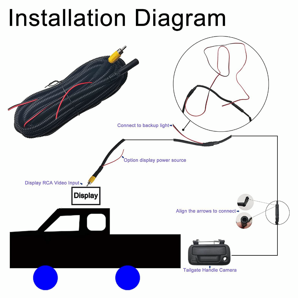 Tailgate Handle Rear View Backup Camera For 04-16 Ford F150 F250 F350 F450