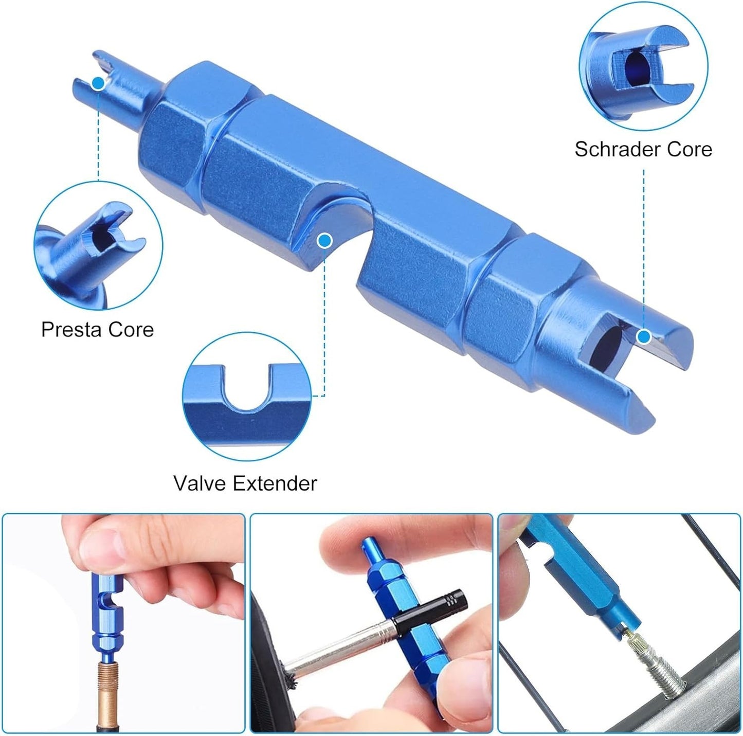 Tire Valve Stem Core Replacement Tool Kit TR413 Valve Core Remover Installer