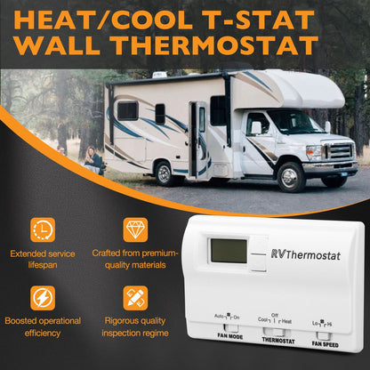 83303862 White RV Digital Thermostat For Coleman Mach Air Conditioners 8330-336