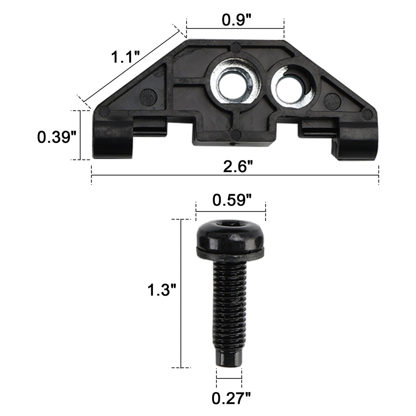 Hardtop Retainer Nut with Clip for Jeep Wrangler JK JKU 2007-2018 55397093AC