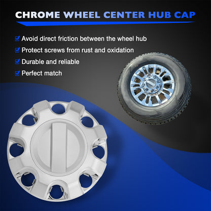 4PCS Chrome Wheel Center Hub Cap Cover For 2017-2022 Ford F250 F350 Super Duty