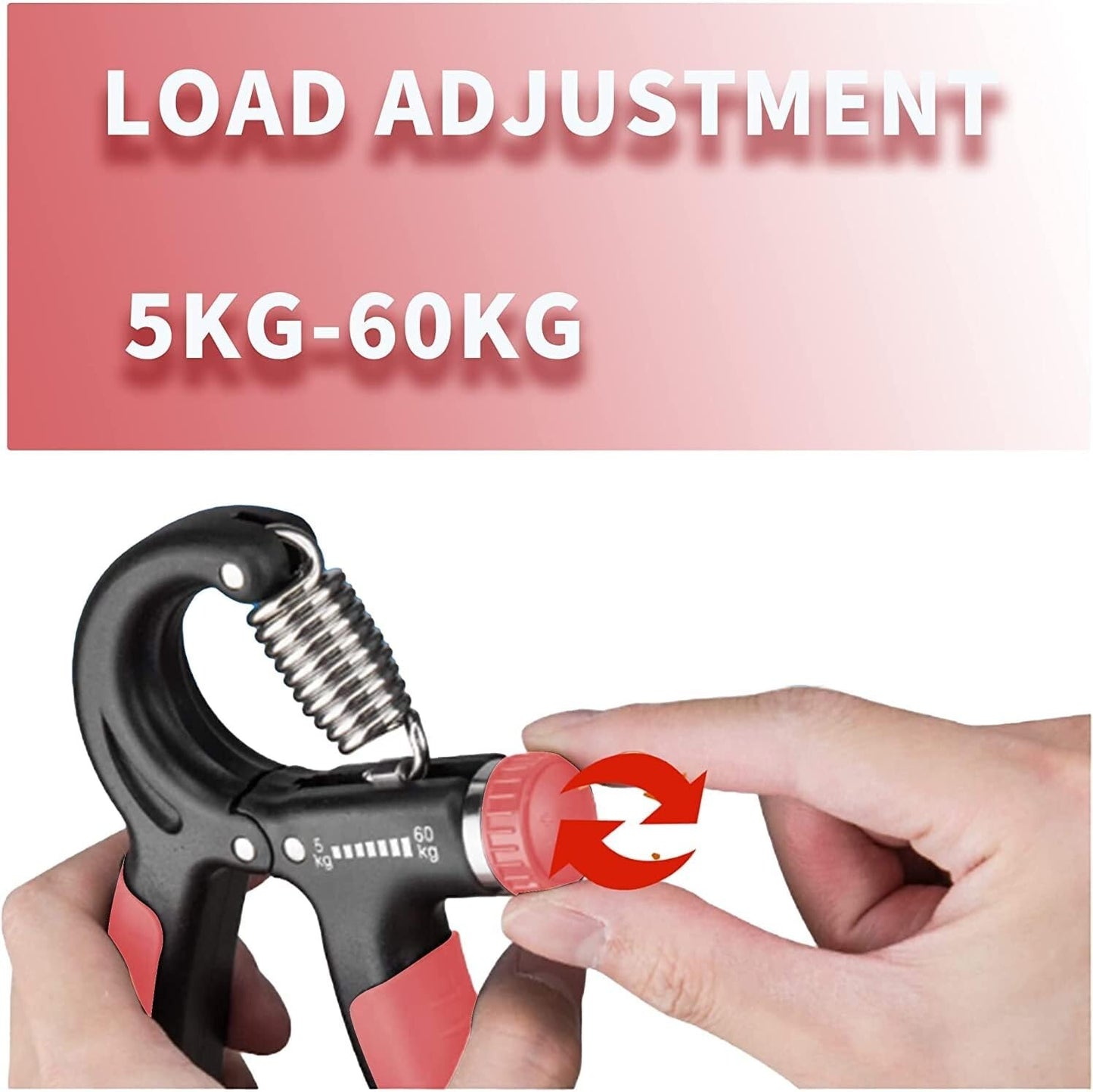 2 Hand Grip Strengthener Power Trainer Gripper Adjustable Gym Exerciser Strength