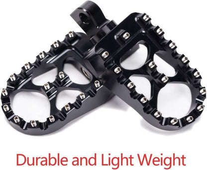 Black Wide Foot Pegs MX Style Footpegs For Harley Dyna Street Bob Low Rider