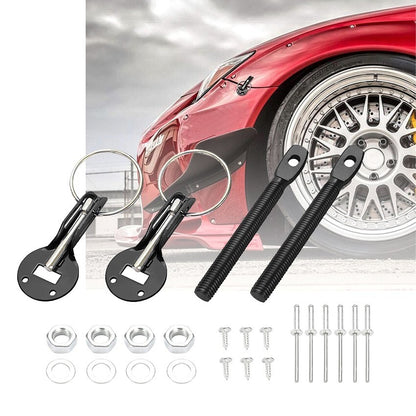 Car Universal Black Hood Pin Pins Lock Alloy Steel Mount Bonnet Latch Kit Racing