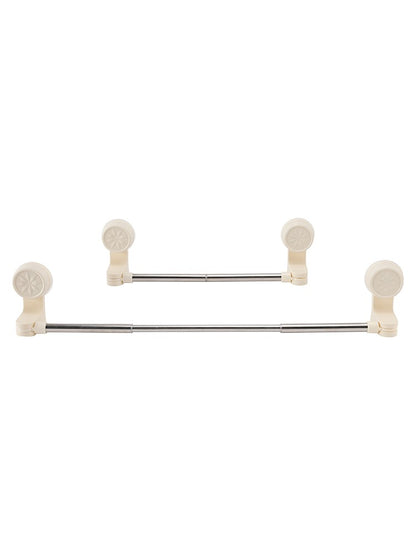 2x RV Shower Corner Storage Bar  Adjustable Stainless Steel Rod 11.8-23.6 inches