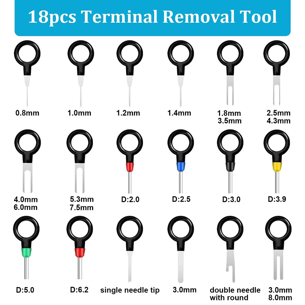 739Pcs Automotive Electrical Connector Pins Kit Terminal Removal Tool Wire Seals