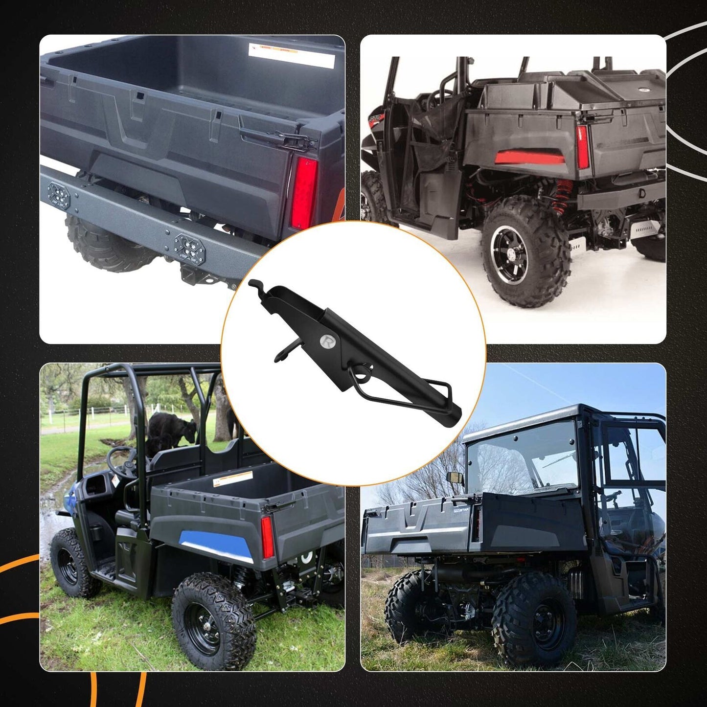1018850 Right Hand Tailgate Latch For 2010-2023 Polaris Ranger 800 570 500 GEM