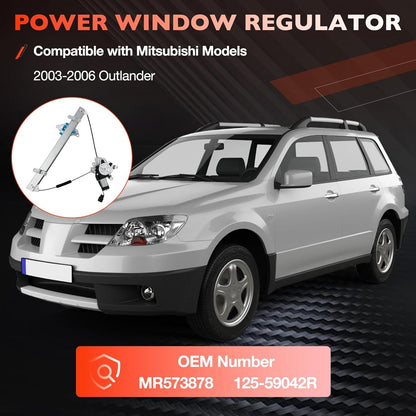 Front Left & Right Power Window Regulator w/Motor For 03-06 Mitsubishi Outlander