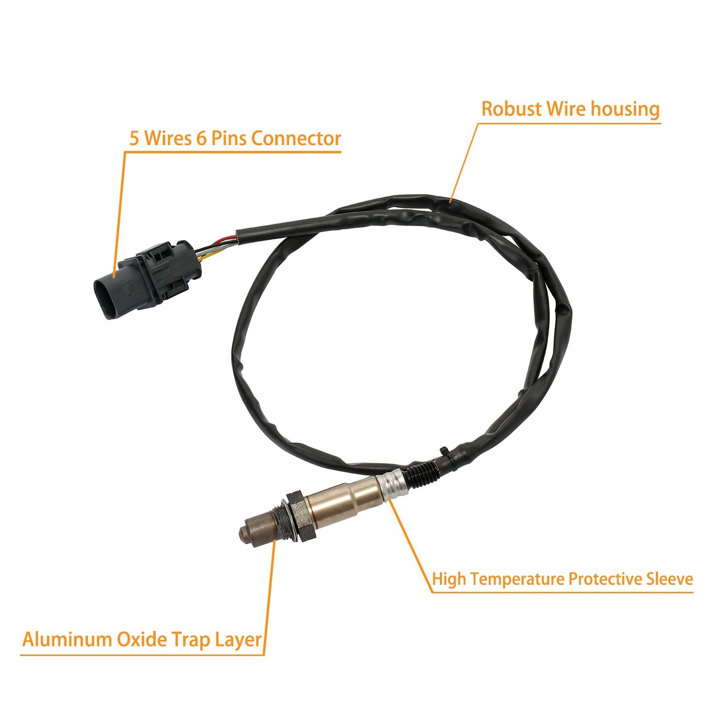 0258017025 LSU 4.9 Lambda WideBand O2 Oxygen Sensor for PLX AEM# 30-4110 30-0300