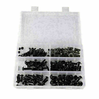 177X Fairing Fender Fastener Kit Body Work Screws Bolts Washers Motorcycle BK.
