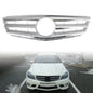 Front Bumper Grille Fit Benz C Class W204 W/LED Emblem C300/C350 08-14 Chrome