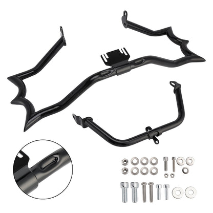Engine Guard Crash Bar&Fairing Bracket Kit Black For Touring Road King Street
