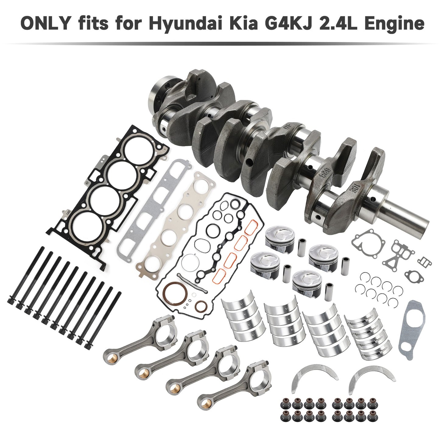 G4KJ 2.4L Engine Overhaul Rebuild Kit Crankshaft Rods for HYUNDAI KIA Sorento