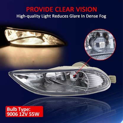 For 2005-2008 Toyota Corolla 2002-2004 Toyota Camry Pair Fog Lights Lamps W/Bulb