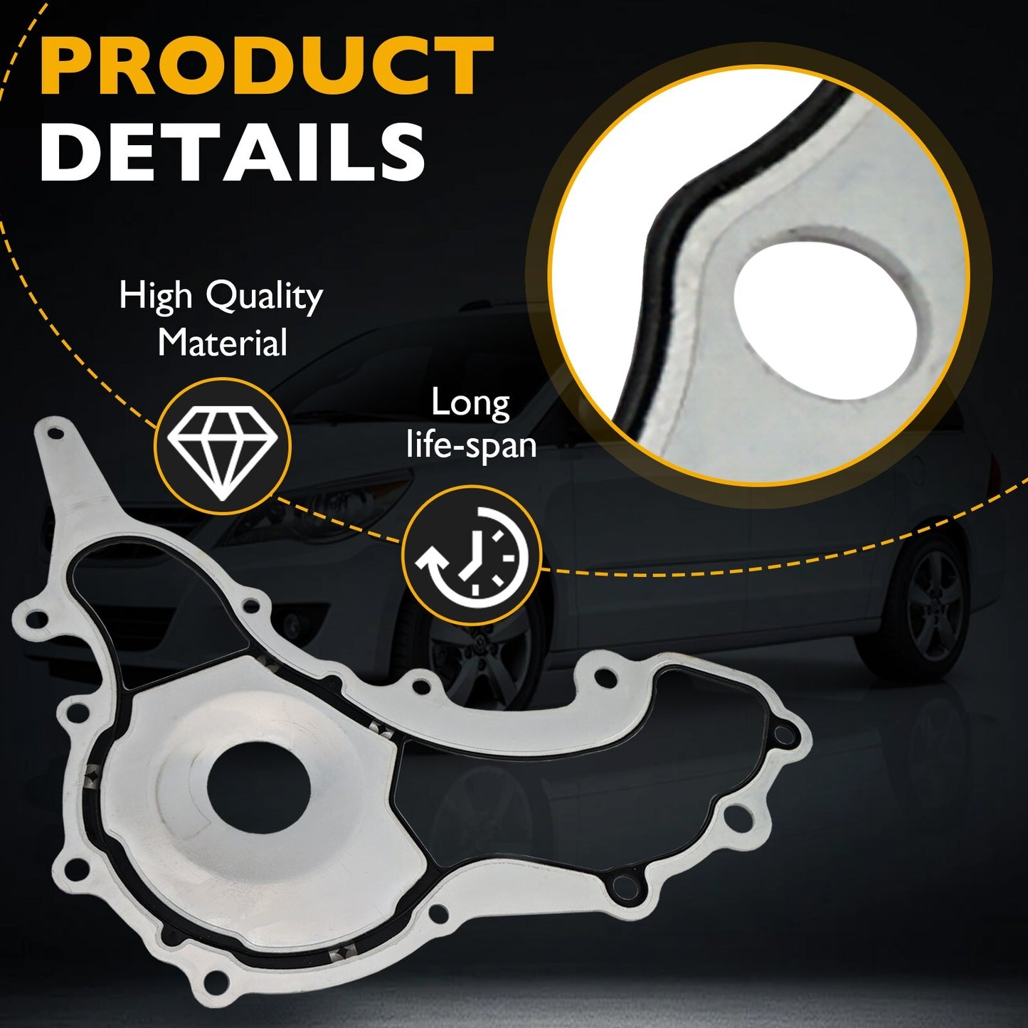 Timing Cover Gasket Set For 2011-18 Dodge Ram Chrysler 200 300 Jeep 3.2L 3.6L V6