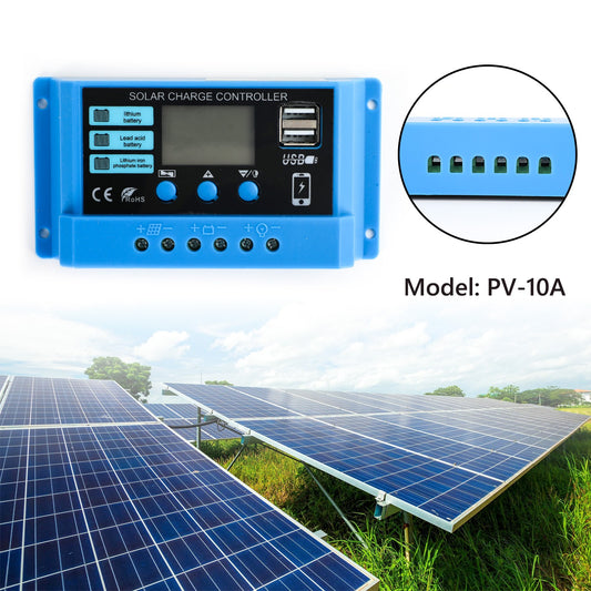 PWM 10A Solar Charge Controller PV Regulator For Lifepo4 Lead Acid Gel