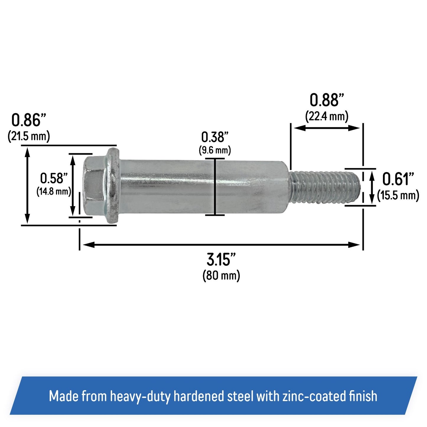 (2) Gauge Wheel Shoulder Bolt Screw for John Deere Ztrak Eztrak - GX21012