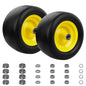 2x 11x6.00-5 Front Flat Free Tire Wheel Set w/ Bearings For Zero-Turn Lawn Mower