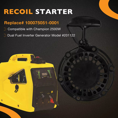 100075051-0001 Recoil Pull Starter Assy Fit Champion Inverter Generator RYi2300