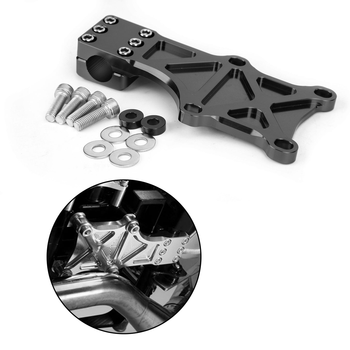 Black Engine Guard Bracket Fixed Fastening for 2013-2019 Honda MSX125/SF Grom