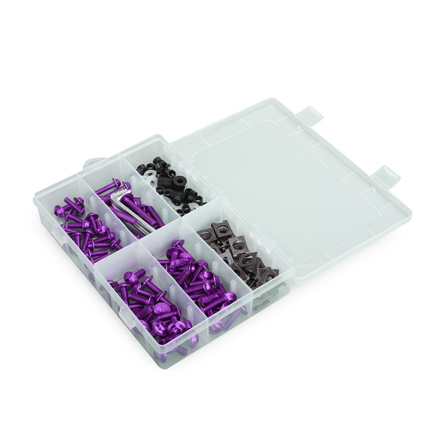 177x Fairing Fender Fastener Kit Body Screws Bolts Washers Motorcycle Purple