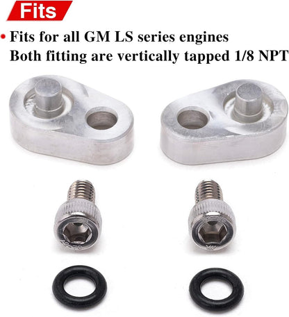 Rear Coolant Crossover Block Off Plug Steam Port Head Tube For GM LS Corvette