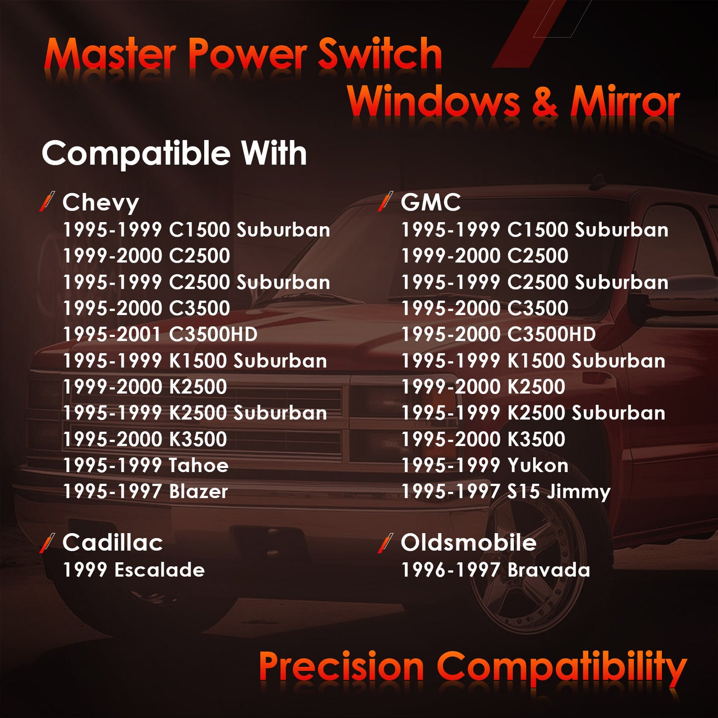 Master Power Window Mirror Control Switch For Chevy GMC C/K 1500 2500 3500 Tahoe