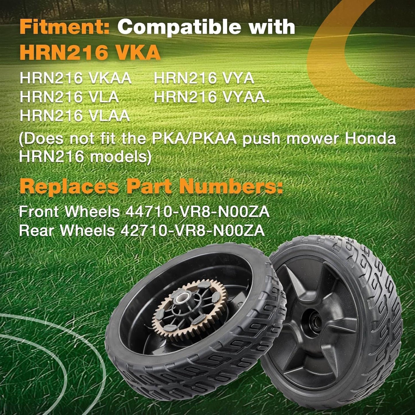 2 Pack-8" Lawn Mower Wheels For Honda HRN216 Series Rear Wheels 42710-VR8-N00ZA